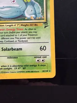 Pokemon Venusaur Base Set 15/102 Holo Rare 100 HP English Card 1999 - Image 5
