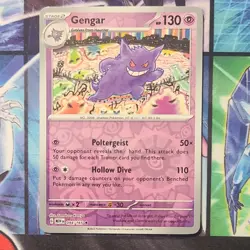 Pokemon Gengar 094/165 Scarlet & Violet 151 Reverse Holo Rare Stage 2 130 HP - Image 1