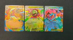 Mega Meganium Emboar Feraligatr ex Black Star Promos MEP 034 035 036 Pokemon TCG - Image 1