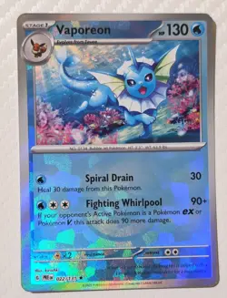 Pokemon TCG Vaporeon Holo Rare Master Ball 022/131 Prismatic Evolutions 130 HP - Image 1