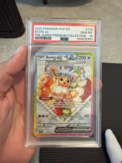 2025 POKEMON SVP EN-SV BLACK STAR PROMO #174 EEVEE EX PSA 10 - Image 1