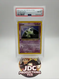 Pokemon Celebi Holo Neo Revelation 2001 1st Edition #3 PSA 8 - Image 1