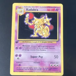 Pokemon Kadabra 1st Edition Base Set Shadowless Uncommon 32/102 WOTC HP60 - Image 1