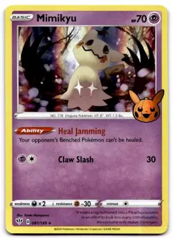 Mimikyu 081/189 Holo Promo Trick or Trade BOOster Pokemon Near Mint - Image 1