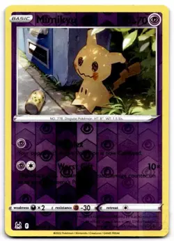Mimikyu 080/196 Rare Lost Origin Pokemon Reverse Holo Near Mint - Image 1