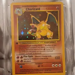 1999 Pokemon TCG- Charizard -Holo Rare- Shadowless 1st edition 4/102 PSA 8 - Image 3