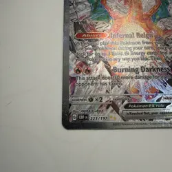 2023 Pokemon OBF En Charizard EX SAR 223/197 Sv03: Obsidian Flames Holo Rare - Image 4