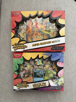 Pokemon Ascended Heroes – Mega Emboar EX Box & Deluxe Pin Collection - Image 1