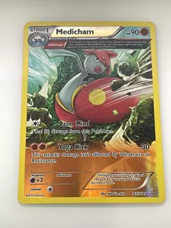 Medicham 81/160 Rare Primal Clash Pokemon Reverse Holo Lightly Played - Image 1