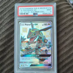 2018 POKEMON SUN & MOON CELESTIAL STORM 177a FULL ART/RAYQUAZA GX 2019 PSA 9 - Image 1