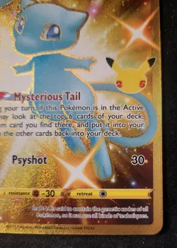 Mew 025/025 Celebrations 2021 Secret Rare Gold Holo Pokemon LP - Image 4
