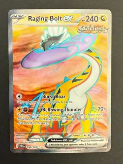 Raging Bolt ex 196/162 Temporal Forces Ultra Rare Pokemon TCG NM/M - Image 1