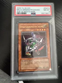 2004 YU-GI-Oh! Sod-Soul of the Duelist Ninja Grandmaster Sasuke UltRare PSA8 - Image 1