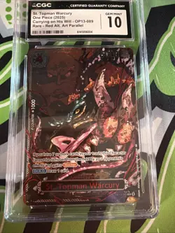 St. Topman Warcury OP13-089, Alt Art RED OP13-089, One Piece, CGC 10 - Image 1