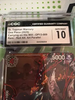 St. Topman Warcury OP13-089, Alt Art RED OP13-089, One Piece, CGC 10 - Image 2