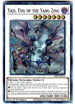 YuGiOh 2nd Haunting Card GFP2-EN131 Yazi, Evil of the Yang Zing - Image 1