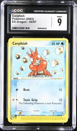CGC 9 Corphish 54/97 EX Dragon 2003 Pokemon Card - Image 1