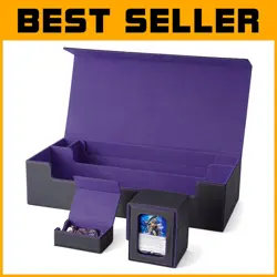 Stylish Trading Card Organizer Box with Magnetic Closure, Ideal for Magic & More - Image 1