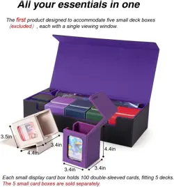 Stylish Trading Card Organizer Box with Magnetic Closure, Ideal for Magic & More - Image 4