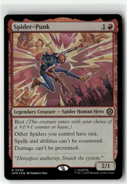 Spider-Punk Foil R Marvel's Spider-Man 92 NM - Image 1