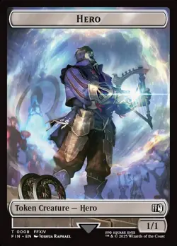 Hero Token #8 > MTG > TFIN > REGULAR > Lightly Playеd - Image 1