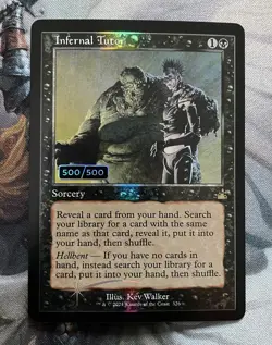 Retro Foil SERIALIZED Infernal Tutor 500/500 RAVNICA Storm Serial MTG - Image 1