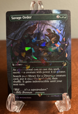 2x MTG Jurassic World Ixalan Borderless Emblem Foils Bundle - Image 2