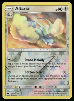 Altaria Reverse Holo 80/111 SM - Crimson Invasion Pokemon - Image 1