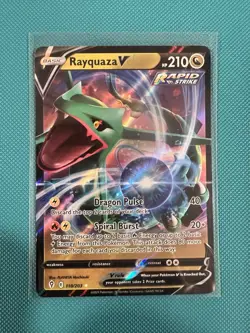 Rayquaza V 110/203 SWSH Evolving Skies Ext. Art Ultra Rare Holo Pokemon 2021 NM - Image 1