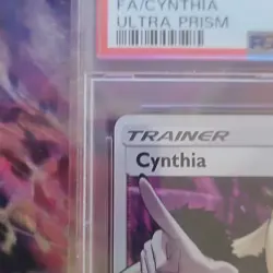 Pokemon Cynthia Ultra Prism 148/156 Ultra Rare Full Art Holo PSA 9 2018 - Image 3