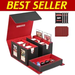 Luxury Portable Card Storage Box with Magnetic Closure - Holds 400+ Cards - Image 1