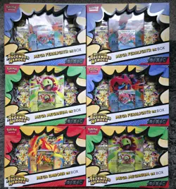 Pokemon Ascended Heroes LOT 8 Mega Meganium Emboar Feraligatr EX Box Erika Larry - Image 1