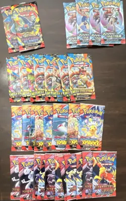 Pokemon TCG 33 Booster Packs Phantasmal Flame Journey Together Mega Evolution S… - Image 1