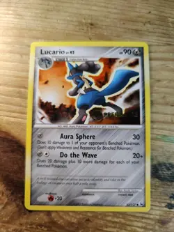 Lucario 53/127 Diamond & Pearl Platinum Pre Release Promo Stamped Pokemon - Image 1