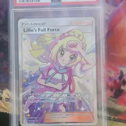 Pokemon Lillie's Full Force Cosmic Eclipse 230/236 Full Art Holo PSA 9 2019 - Image 1
