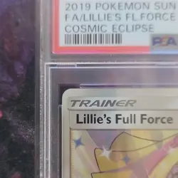 Pokemon Lillie's Full Force Cosmic Eclipse 230/236 Full Art Holo PSA 9 2019 - Image 3
