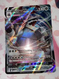 Pokemon TCG Aggron VMAX - Brilliant Stars 097/172 Holo Ultra Rare NM/MINT! - Image 1