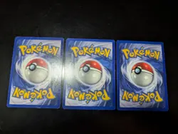 Pokemon TCG Base Set Starters Bulbasaur Charmander Squirtle 3 Card Lot -Played - Image 2