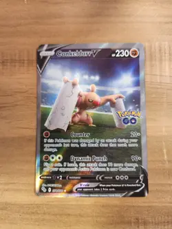 Pokemon Conkeldurr V (Alternate Full Art) Pokemon GO 074/078 Holo Ultra Rare - Image 3