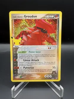 CELEBRATIONS TEAM MAGMA'S GROUDON 9/95 -25th ANNIVERSARY POKEMON-RARE-MINT-FRESH - Image 1