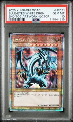YU-GI-OH! QCAC-JP021 | Blue-Eyes White Dragon | QCSR | PSA 10 - Image 1