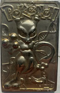 Pokemon 23K Gold Plated Mewtwo Trading Card 1999 Burger King Limited Edition - Image 1