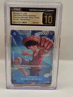 CGC 10 PRISTINE JAPANESE ONE PIECE 2024 Monkey D Luffy P-055 The Best PRB-01 - Image 3