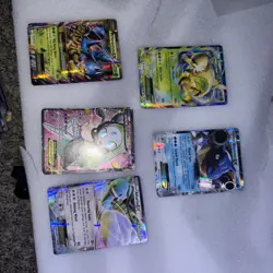 Damaged Varying Conditions Pokemon Cards Holo Rare Ex Lot of 5 Cards (5) - Image 1