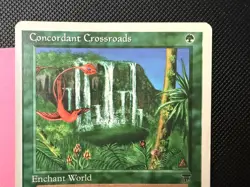Concordant Crossroads MTG 1995 Chronicles Rare Enchant World LP Haste Card 🔥 - Image 4