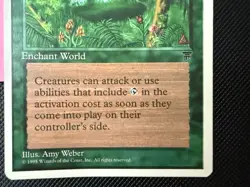 Concordant Crossroads MTG 1995 Chronicles Rare Enchant World LP Haste Card 🔥 - Image 5