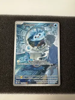 Pokemon TCG Mantyke Card 189/182 Illustration Rare Holo Paradox Rift Set NM - Image 1