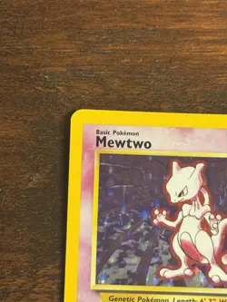 Pokemon Mewtwo Base Set 10/102 Holo Rare 60 HP English Card 1999 - Image 2