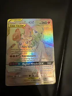 Pokemon TCG Unbroken Bonds Gardevoir & Sylveon GX Secret Rare Card 225/214 - Image 1