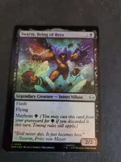 NM Foil Swarm, Being of Bees, MTG, Marvel's Spider-Man, Magic the Gathering, 69 - Image 1